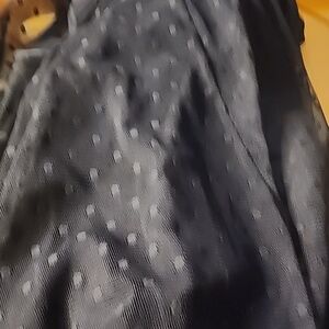 NL maxi polka dot mesh skirt